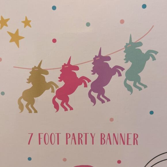 Unicorn Party in a Box Children’s Party Kit 49 pc Set - Picture 3 of 6